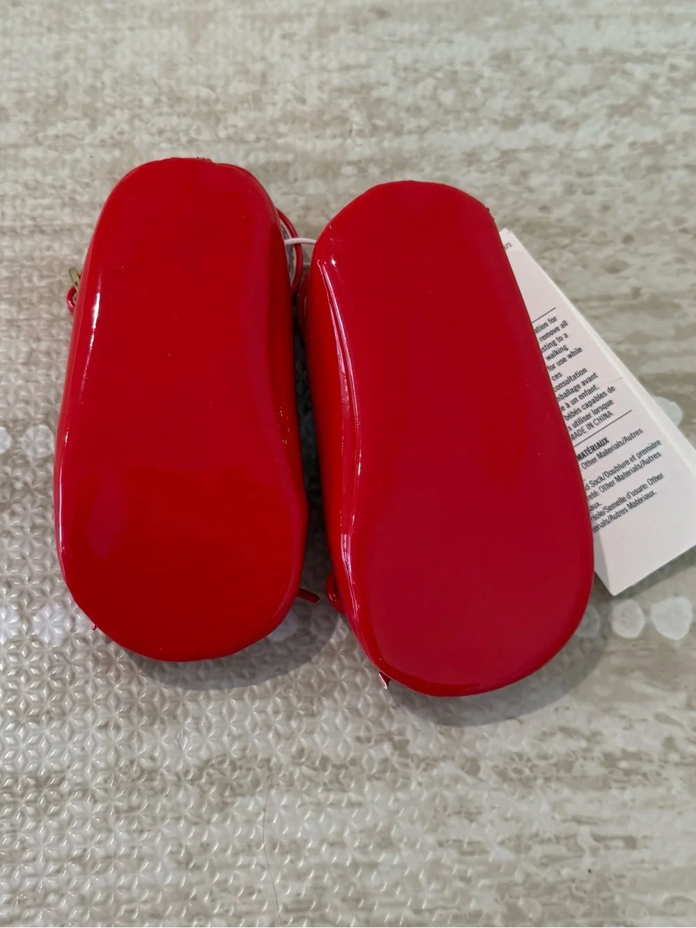 NWT Janie & Jack Mary Jane red patent leather shoes, baby size 2, 3-6 months